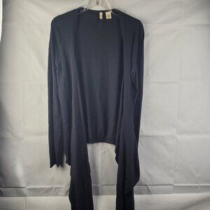 Anthropologie Moth Cafe Waterfall Open Front Longline Cardigan Sweater Size L